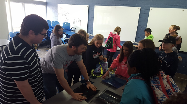 Jake volunteering for Engineering Expo